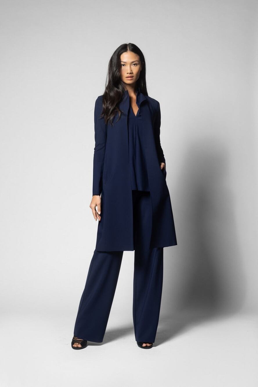 Marie Pinto Reefer Coat - Midnight Size XL